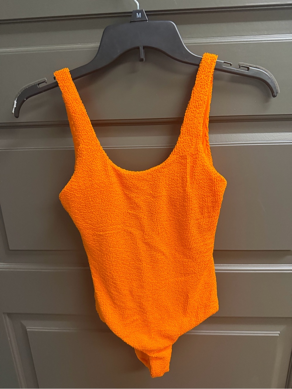 It’s Now Coo Orange Ribbed Bodysuit